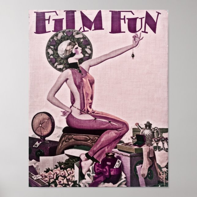 1930's Film Roligt Flapper Magazine Cover Poster (Framsidan)
