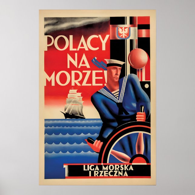 1930s Polish Poster Poles to the sea (Framsidan)