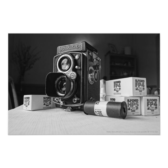 1930s ROLLEIFLEX II-kamera Automat 6x6 MODEL RF 11 Fototryck (Framsidan)