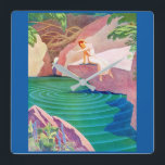 1931 Art deco kvinna vid dammen Fyrkantig Klocka<br><div class="desc">MYCKET bra, MYCKET klassiskt exempel på konsthändelse.. Konst, i en 1931-tidning. I bilden har kvinnan fallit en sten i dammen, och härav krusarna. Naturligtvis ser det underbart ut på allt möjligt. Vill du se mer gammal? Här är Facebook-sidan för min butik: www.facebook.com Och här är min blogg: www.fullservicebohemian.blogspot.com</div>