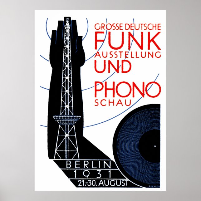 1931 German Radio and Music Expo Poster (Framsidan)