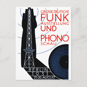 1931 German Radio and Music Expo Vykort