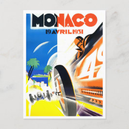 1931 Monaco-tävla för storprisutdelning till vinta Vykort