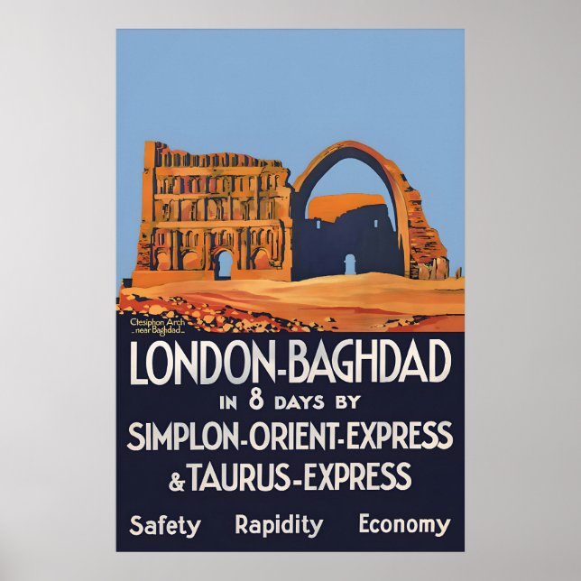 1931 Poster Orient Express London-Baghdad (Framsidan)