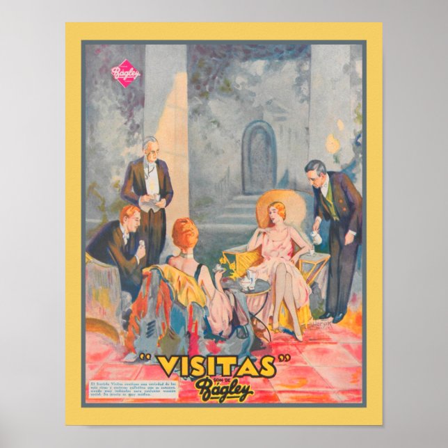 1932 Bagley Tea Biscuit Annons Poster (Framsidan)