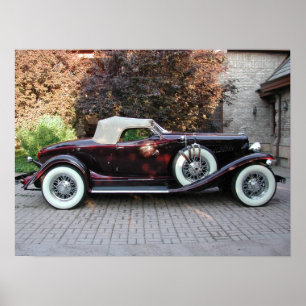 1932 kastanjebruna Boattail Speedster Poster