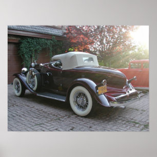 1932 kastanjebruna Boattail Speedster Poster