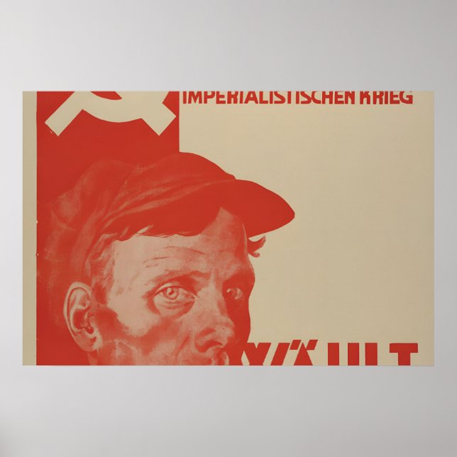 1932 KPD Valrörelseaffisch Rösta Ernst Thälmann Poster (Framsidan)