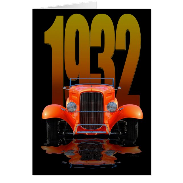 1932 Roadster Hälsningskort (Framsidan)