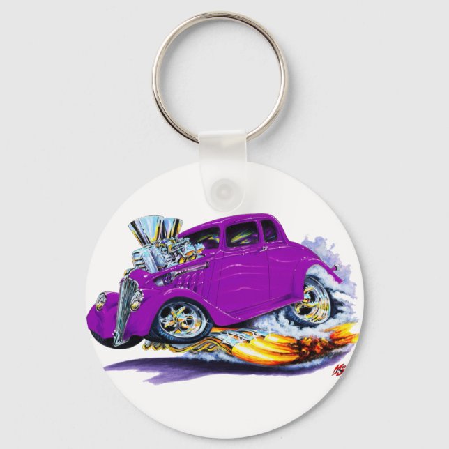 1933-36 Willys Lila Car Nyckelring (Framsida)