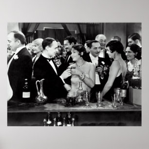 1933 ÅRS FÖRBUD MOT HÖGT SAMHÄLLET COCKTAIL PARTY POSTER