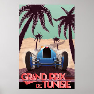 1933 års Grand Prix De Tunisie Poster