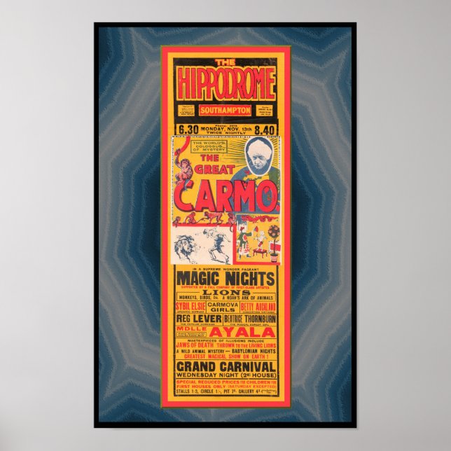 1933 BROSCHYREKLAM FÖR MAGIKER ETC POSTER (Framsidan)