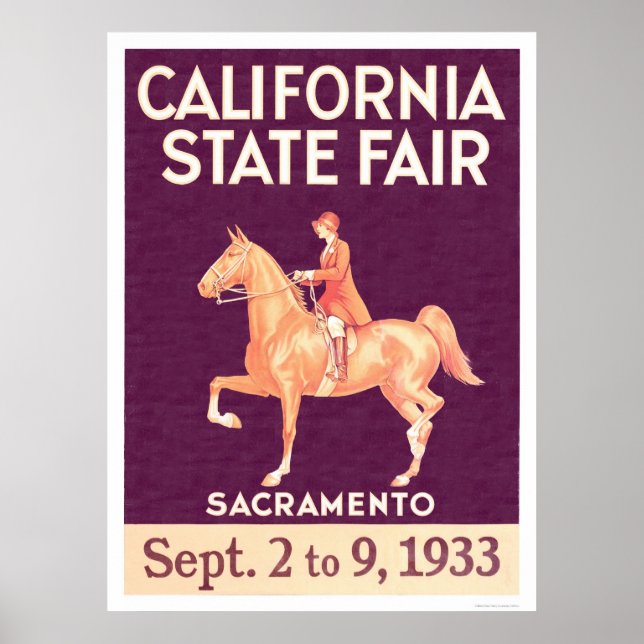 1933 California State Fair Poster (Framsidan)