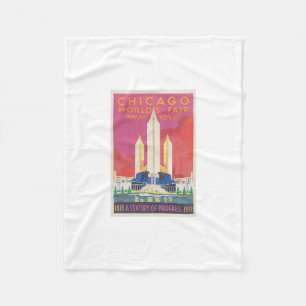 1933 Chicago World's Fair Blanket Fleecefilt