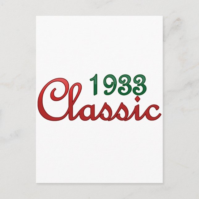 1933 Classic Vykort (Framsida)