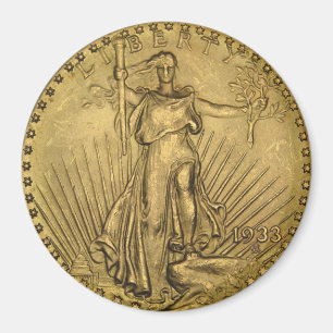 1933 Dubbla Öagle Guld Coin Magnet