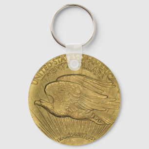 1933 Dubbla Öagle Guld Coin Nyckelring