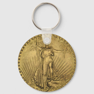 1933 Dubbla Öagle Guld Coin Nyckelring