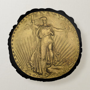 1933 Dubbla Öagle Guld Coin Rund Kudde