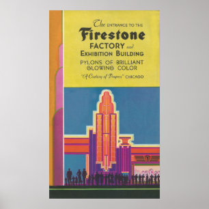1933 Internationell Exposition CHICAGO. Art Deco. Poster
