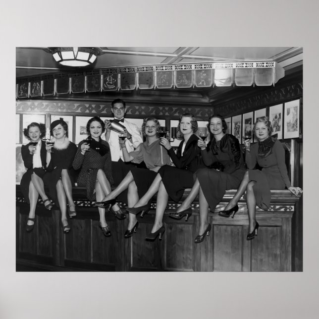1933 NYTT YORKSLUT PÅ FÖRBUDET MOT PARTY POSTER (Framsidan)