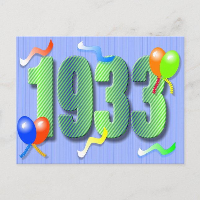 1933 Postkort Vykort (Framsida)