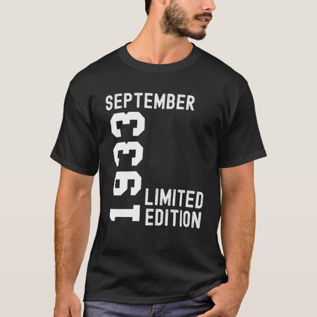 1933 september Grattis på födelsedagen Party T Shirt (Framsida)