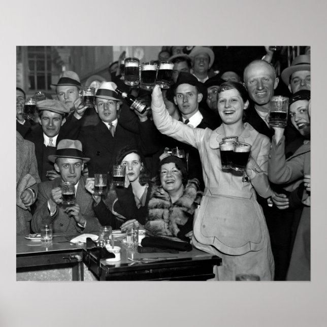 1933 SLUT PÅ FÖRBUDET FIRANDE - KIKGO POSTER (Framsidan)