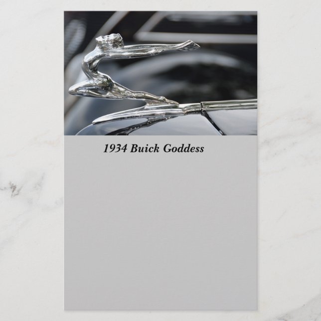 1934 Buick Goddess Huva Ornament (Framsida)