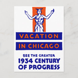 1934 Chicago Century of Progress Vykort
