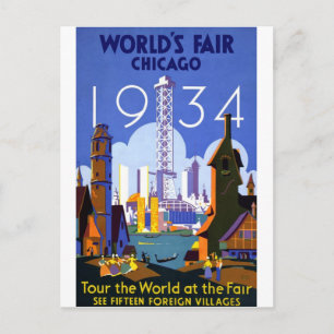 1934 Chicago World's Fair Vykort