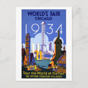 1934 Chicago World's Fair Vykort