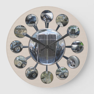 1934 Kabriolets hupmobile Round Wall Clock Stor Klocka