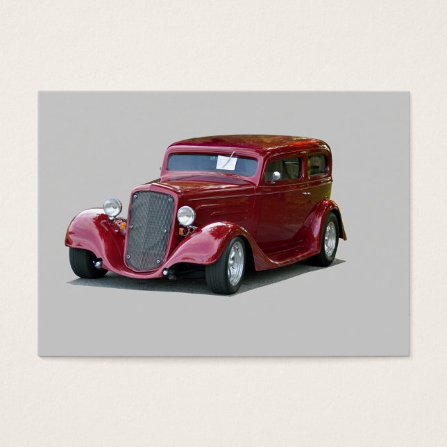 1934 Kupe Hot rod Visitkort (Framsidan)