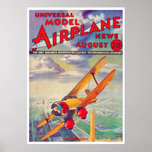 1934 MAGAZIN: MODEL AIRPLANE NEWS POSTER