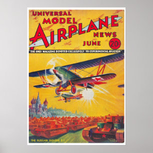 1934 MAGAZIN: MODEL AIRPLANE NEWS POSTER