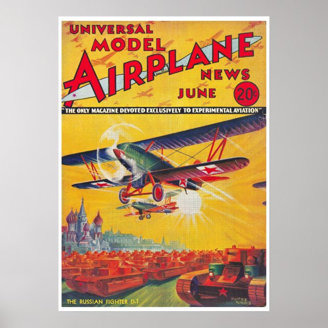 1934 MAGAZIN: MODEL AIRPLANE NEWS POSTER (Framsidan)