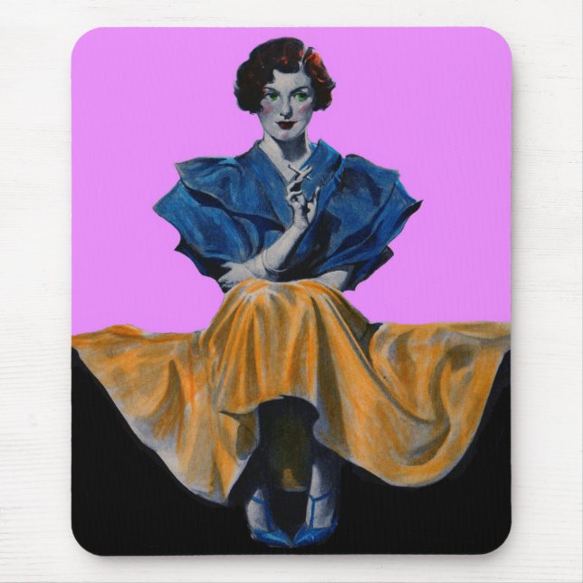 1934 nätt dam som tycker om en Chesterfield Musmatta (Framsidan)