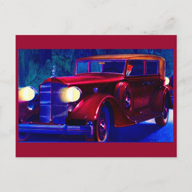 1934 Packard automobile Vykort (Framsida)