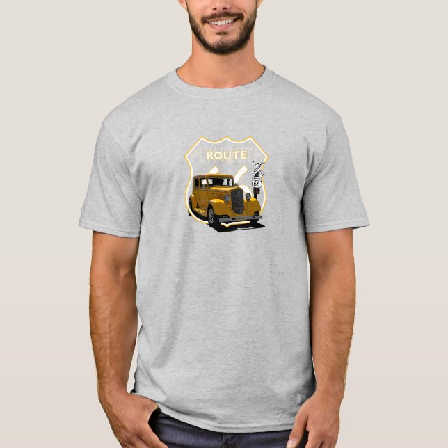1934 Plymouth Chrysler. Mopar. Hotrod.Rad 66 T Shirt (Framsida)