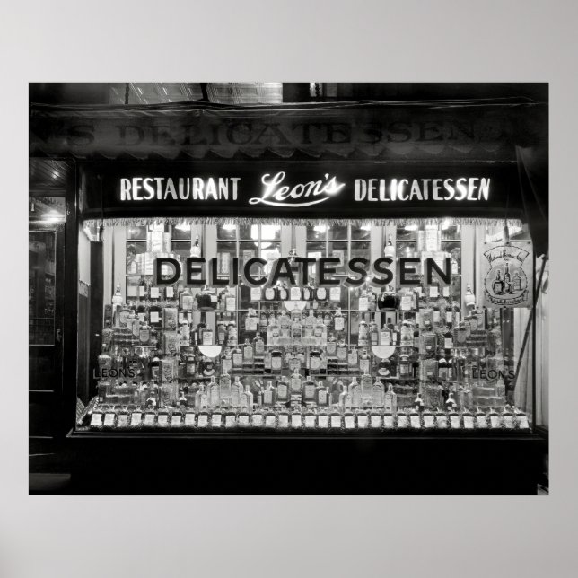 1934 POST PROHIBITION SANDWICH SHOP WINDOW POSTER (Framsidan)