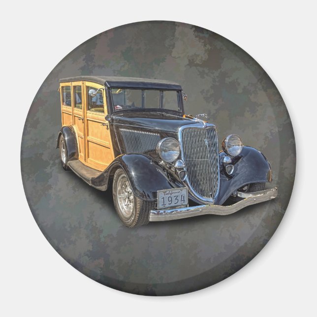 1934 VINTAGE WOODIE MAGNET (Framsidan)