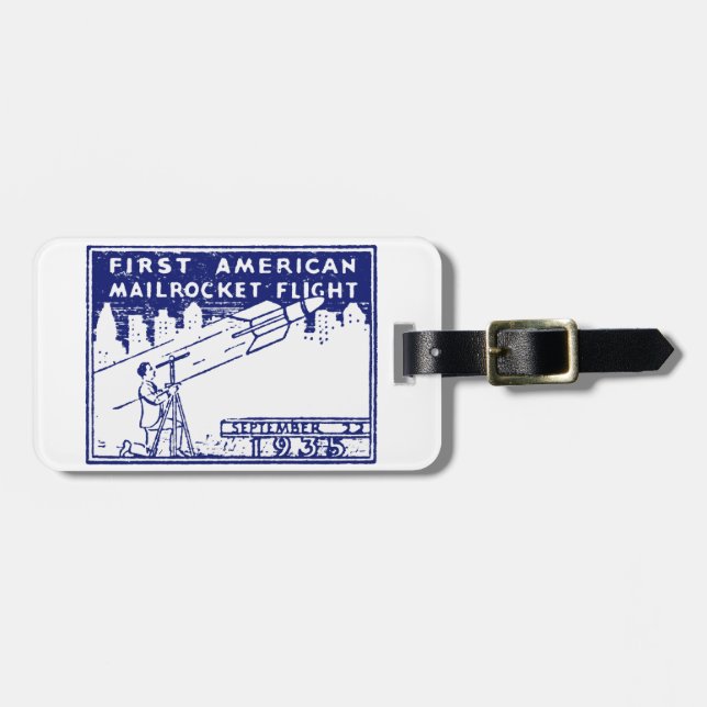 1935 American Rocket Mail Bagagebricka (Horisontell Framsida)