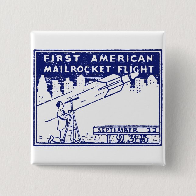 1935 American Rocket Mail Knapp (Framsida)