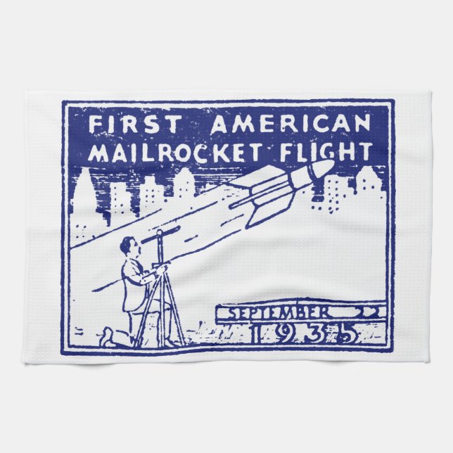 1935 American Rocket Mail Kökshandduk (Horisontell)