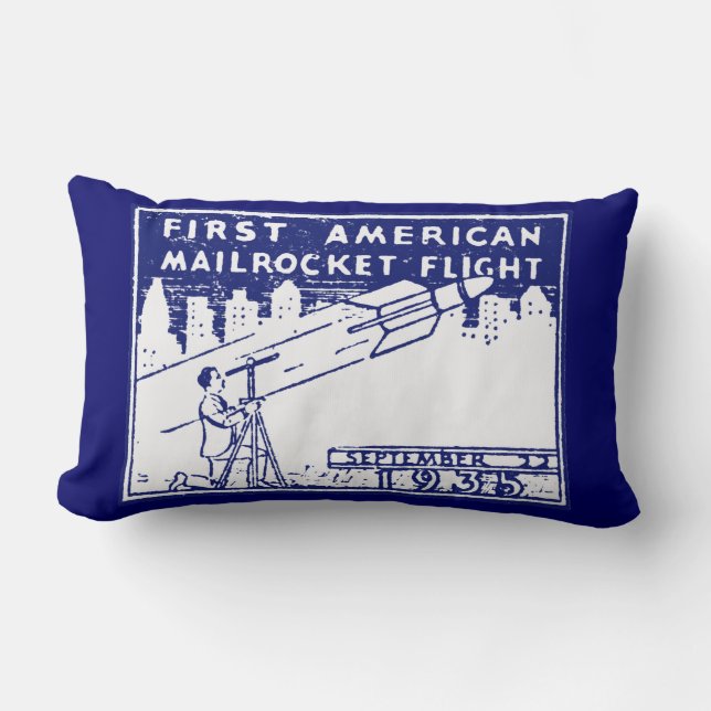 1935 American Rocket Mail Lumbarkudde (Framsida)