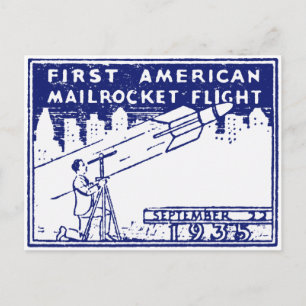 1935 American Rocket Mail Vykort