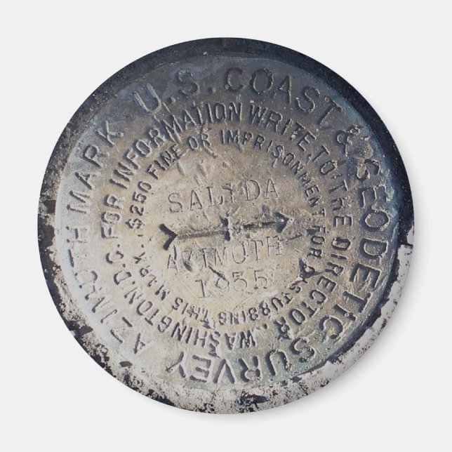 1935 Azimuth Survey Mark Magnet (Framsidan)
