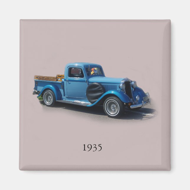 1935 Blå Lastbil magnet (Framsidan)